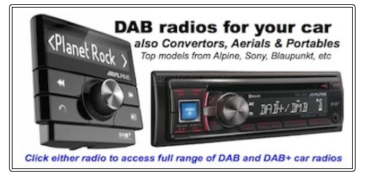 Advert for DAB car radios