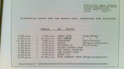 Radio 270's First Schedule