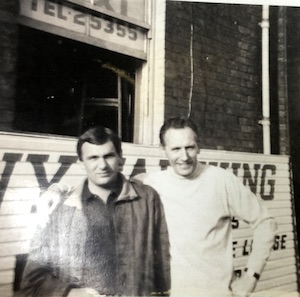 Jeff and Mike dean outside Penny Farthing Club 