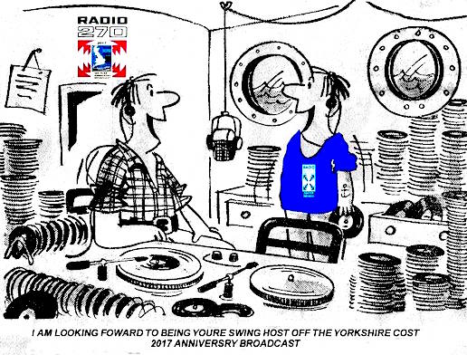 Radio 270 DJs cartoon at eas 