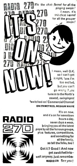 Radio 270 on air now press advert 