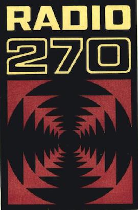 Radio 270 shareholder's sticker in purple